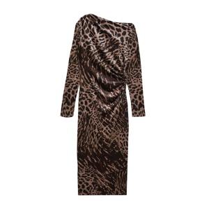 REISS Briana Velvet Leopard-Print Midi Dress